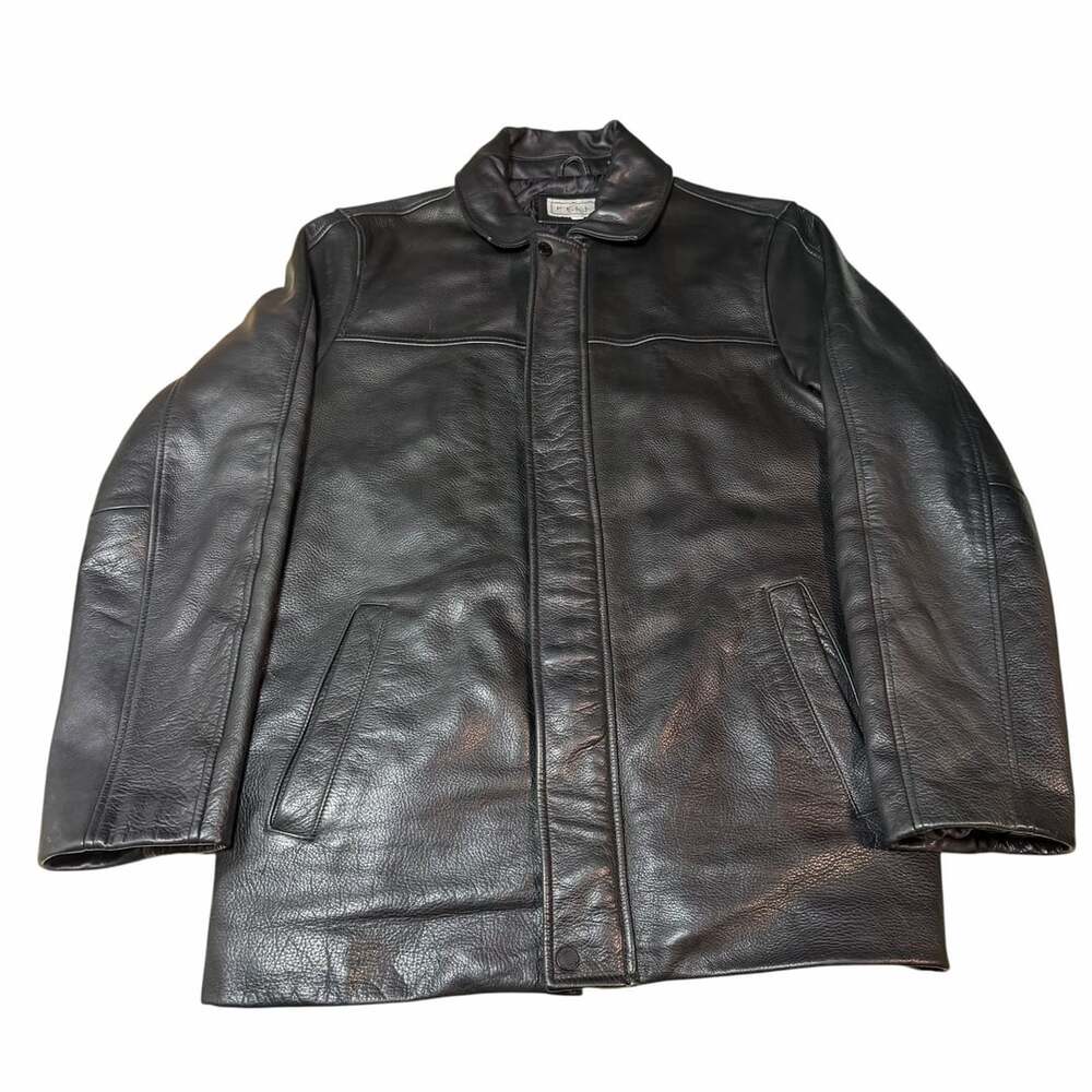 Pelle Studio Leather Jacket Size M Black Genuine Leather Button Up